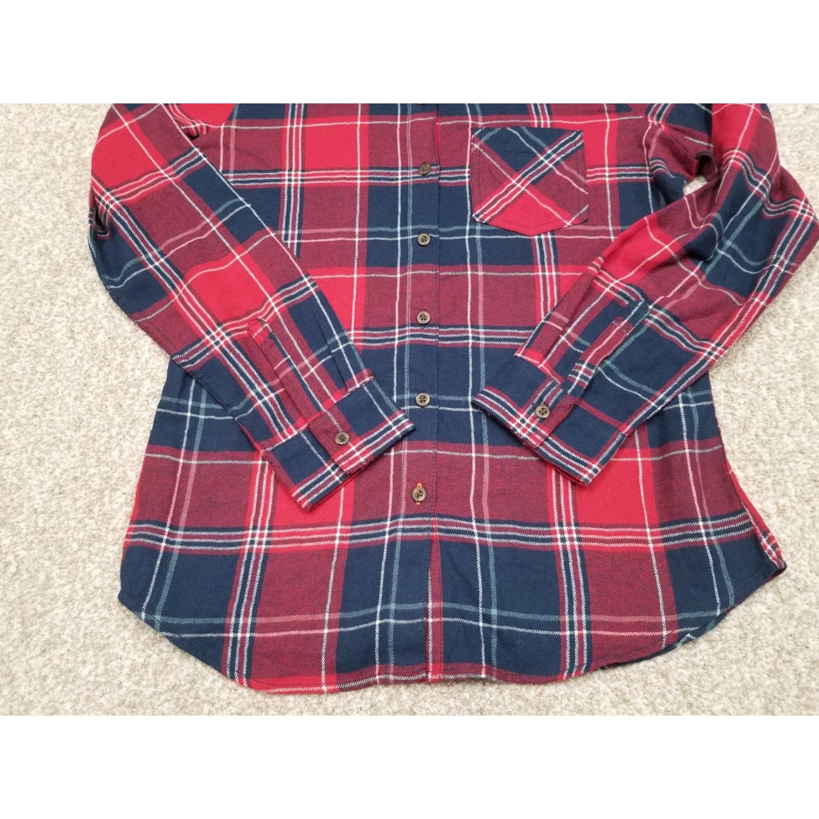 Vintage VINTAGE Field & Stream Shirt Womens Small Blue Red Plaid Long Sleeve Button Casual Top Size S / US 4 / IT 40 - 3 Thumbnail