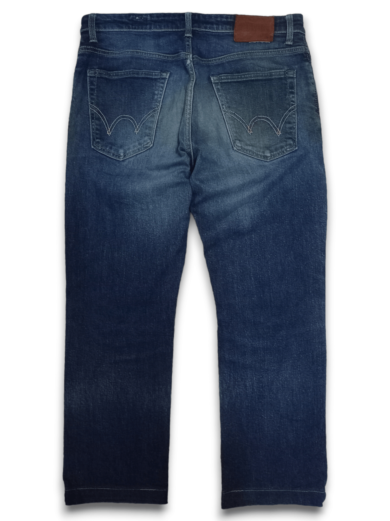 Edwin Vintage Japan Edwin ED03 Blue Wash Distressed Jeans 32x25 Size US 32 / EU 48 - 2 Thumbnail