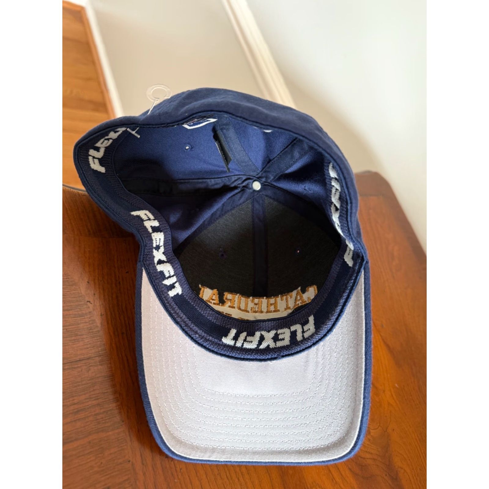 Vintage VINTAGE Cathedral High School Irish Hat S/M Blue Flexfit Baseball Cap Men Flex fit Size ONE SIZE - 5 Thumbnail