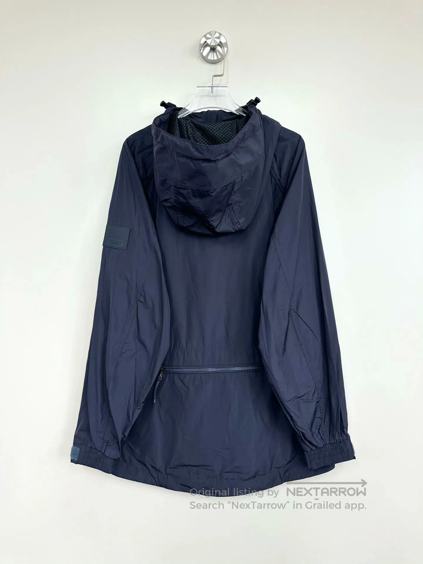 Burberry Burberry Navy Blue Sleeve Logo Zip-Up Windbreaker Jacket| Size XS / US 0-2 / IT 36-38 - 2 Thumbnail