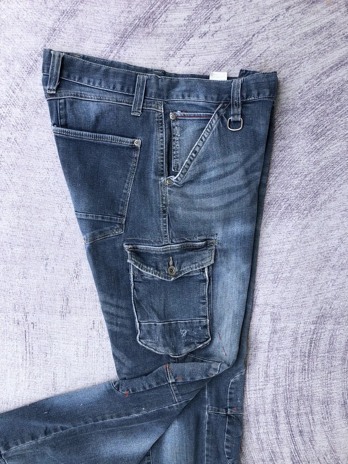 Designer × Vintage Vintage Distressed Jeans Bush Pocket/Cargo pants Size US 30 / EU 46 - 20 Thumbnail