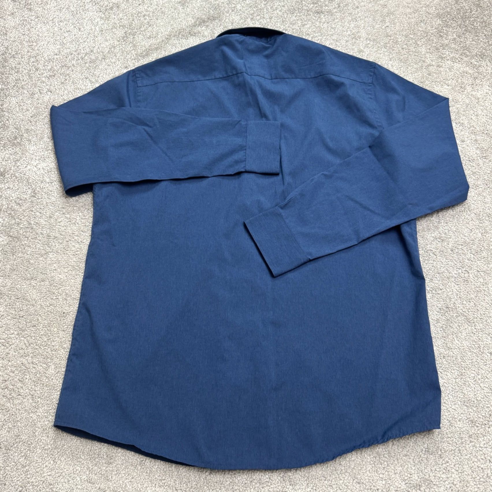 Lucky Brand Lucky Brand Slim Fit Dress Shirt Men Large 16-16.5 34/35 Blue Work 4 Way Stretch Size 42R - 2 Thumbnail