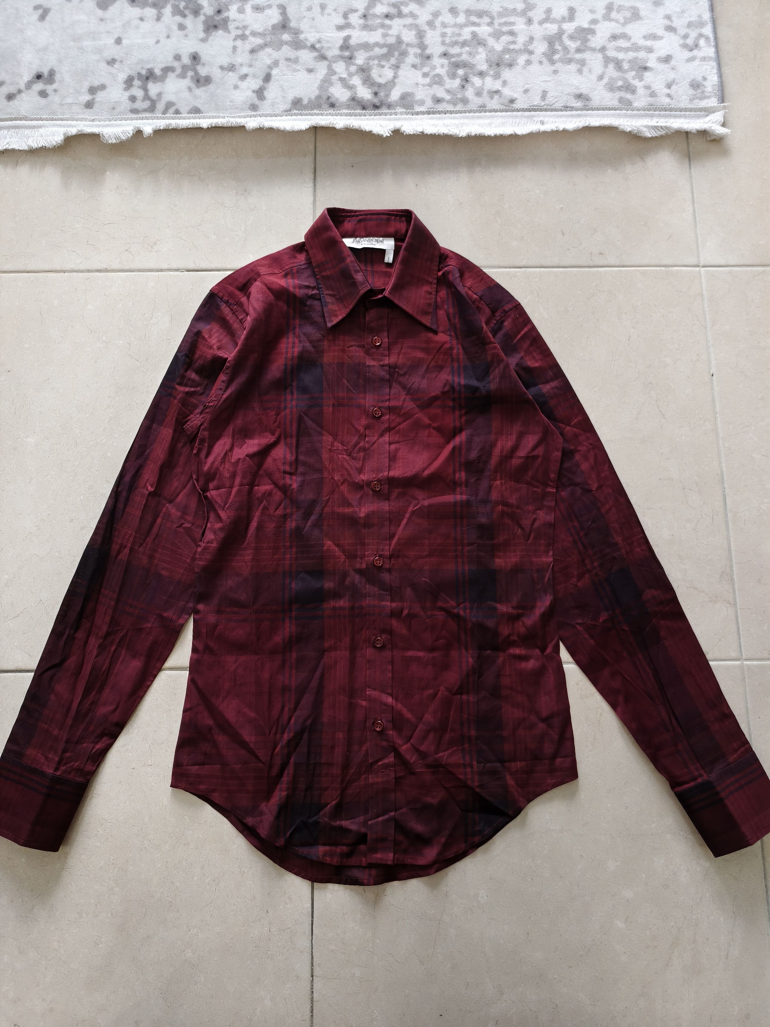 Yves Saint Laurent 🔥STEALS🔥Very Rare Yves saint Laurent Tartan Plaid Shirt Size US S / EU 44-46 / 1 - 1 Thumbnail