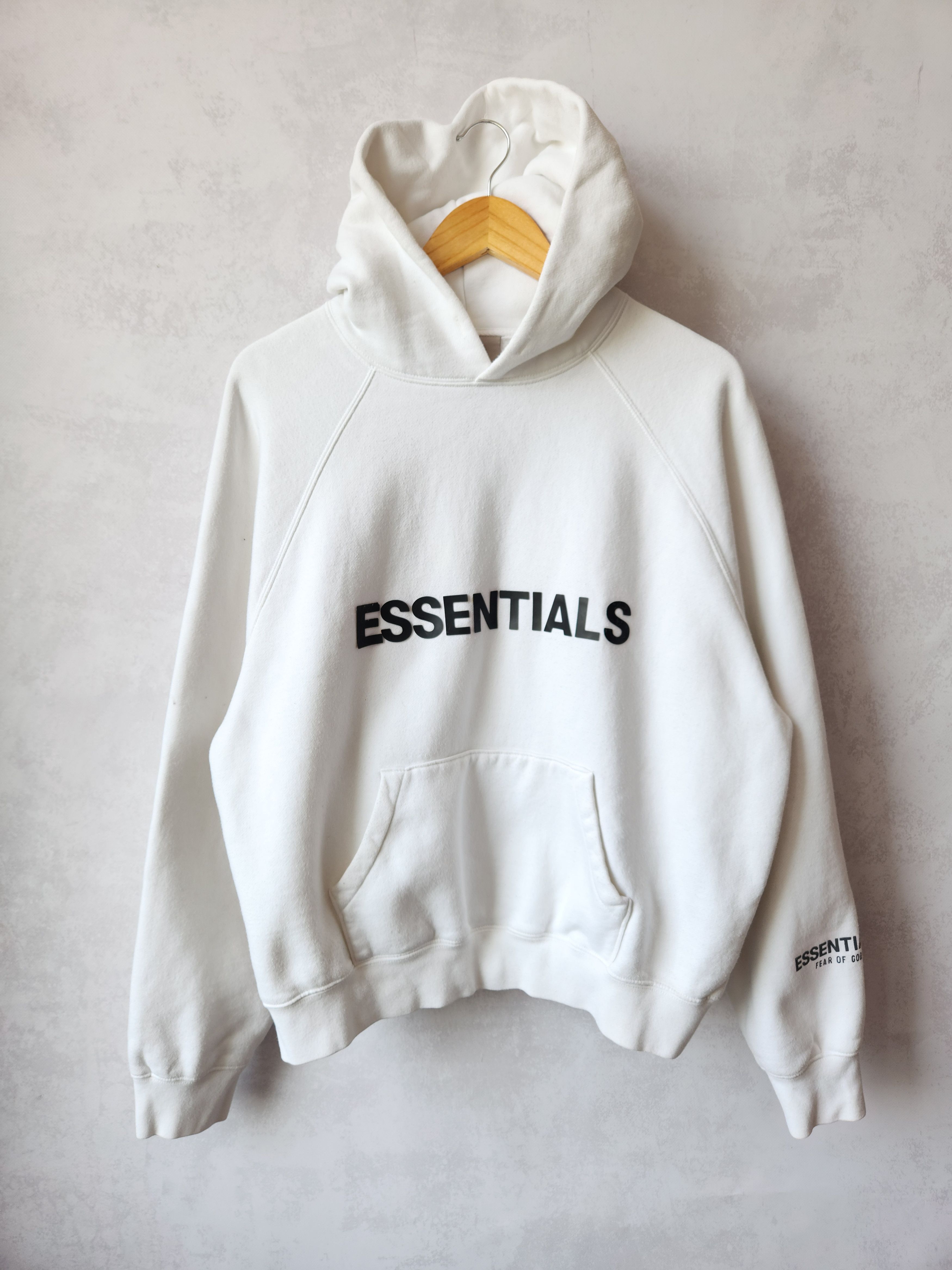 White fear of god hoodie sales