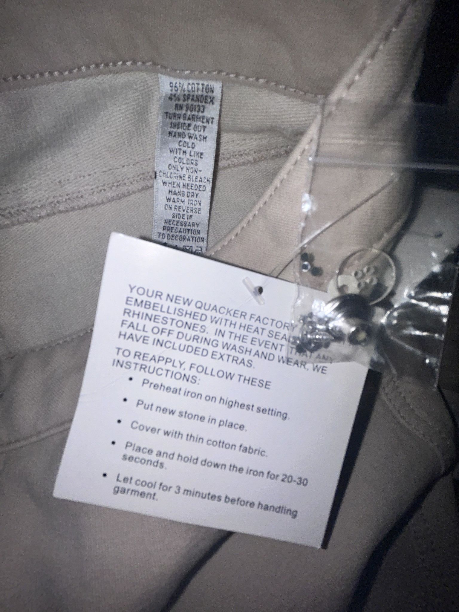 Quacker Factory Dream Jeannes by Quacker Factory pants for women Size 32" / US 10 / IT 46 - 3 Thumbnail