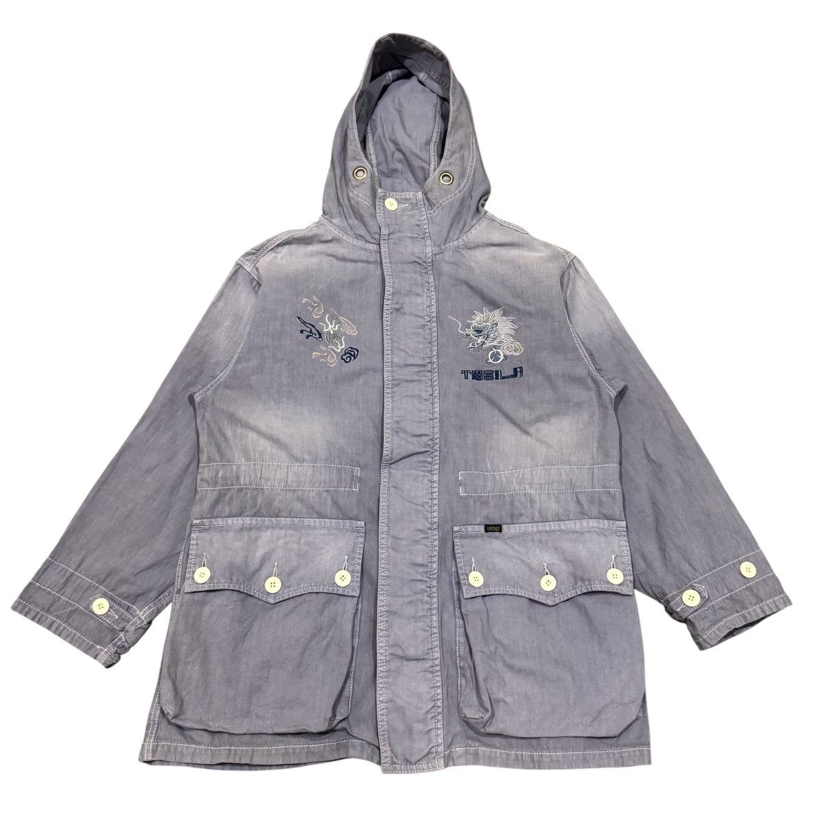 Japanese Brand Vintage Tobila Herringbone Twill Field Jacket Parka Size US M / EU 48-50 / 2 - 1 Thumbnail