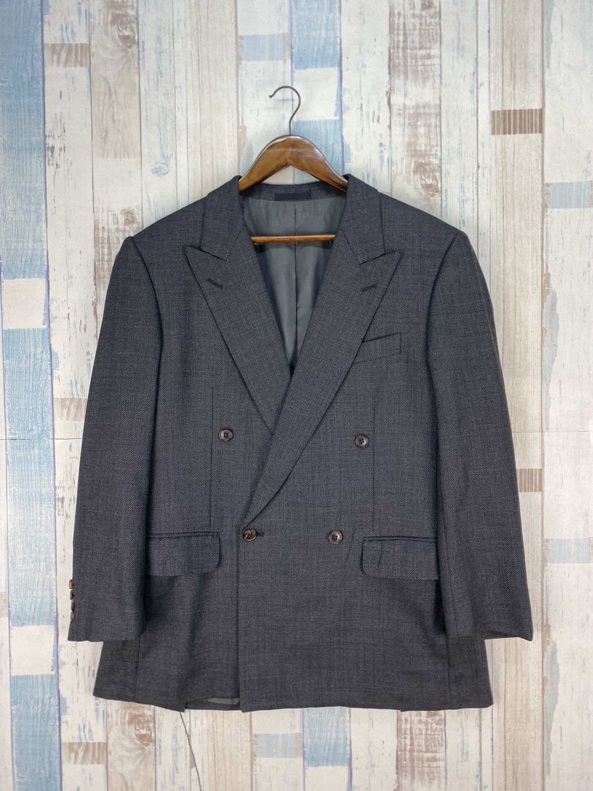 Burberry Vintage Burberry London Double Breasted Blazer Size US M / EU 48-50 / 2 - 2 Thumbnail