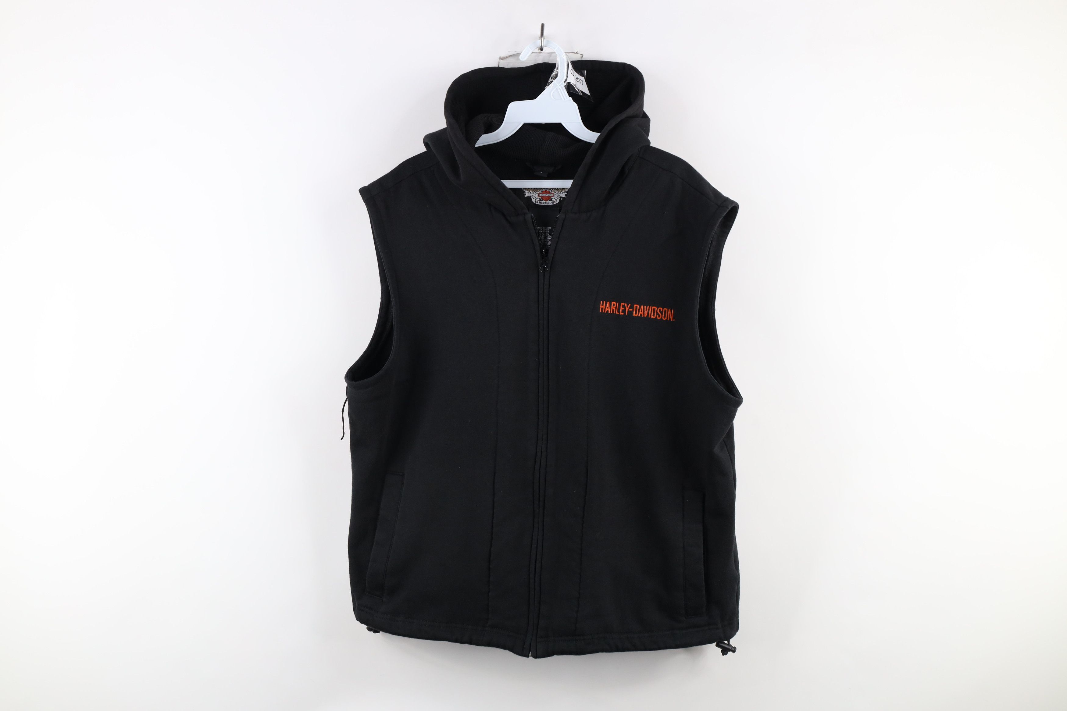Harley Davidson × Vintage Vintage Harley Davidson Out Sleeveless Hoodie Sweatshirt Size US L / EU 52-54 / 3 - 1 Thumbnail