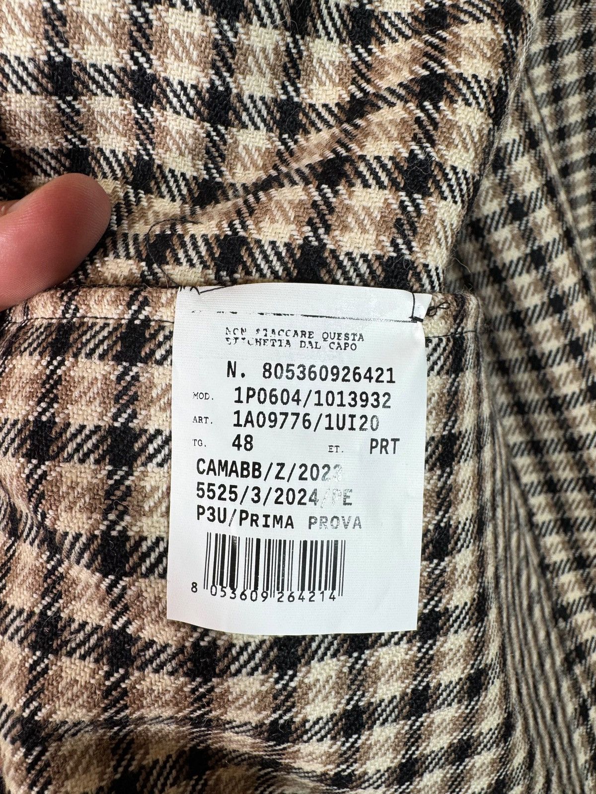 Versace Versace Checked Medusa Button Jacket Brown/Black – Size 48 Size US M / EU 48-50 / 2 - 7 Thumbnail