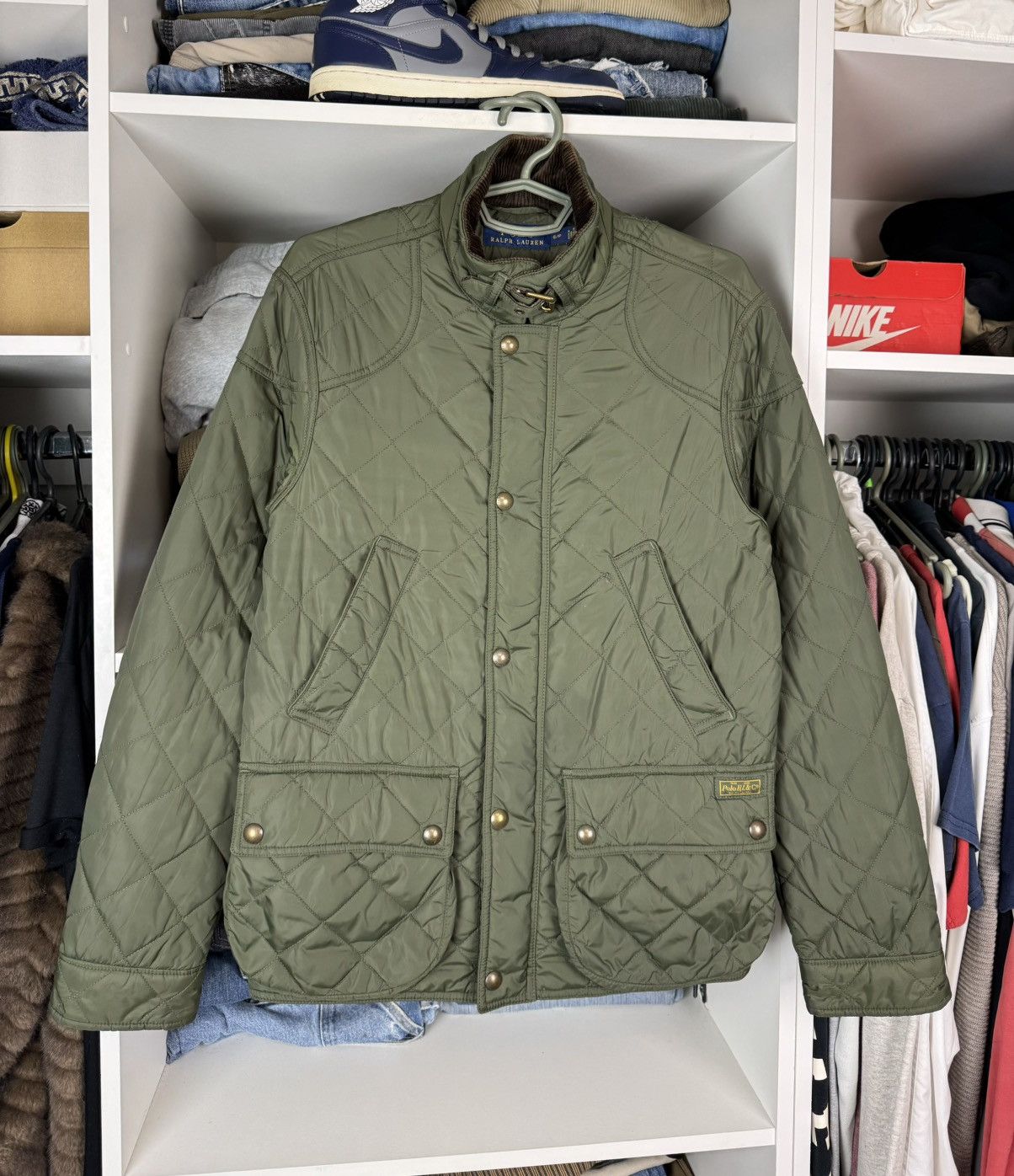 Polo Ralph Lauren Quilted Barn Jacket Olive Green - Size S