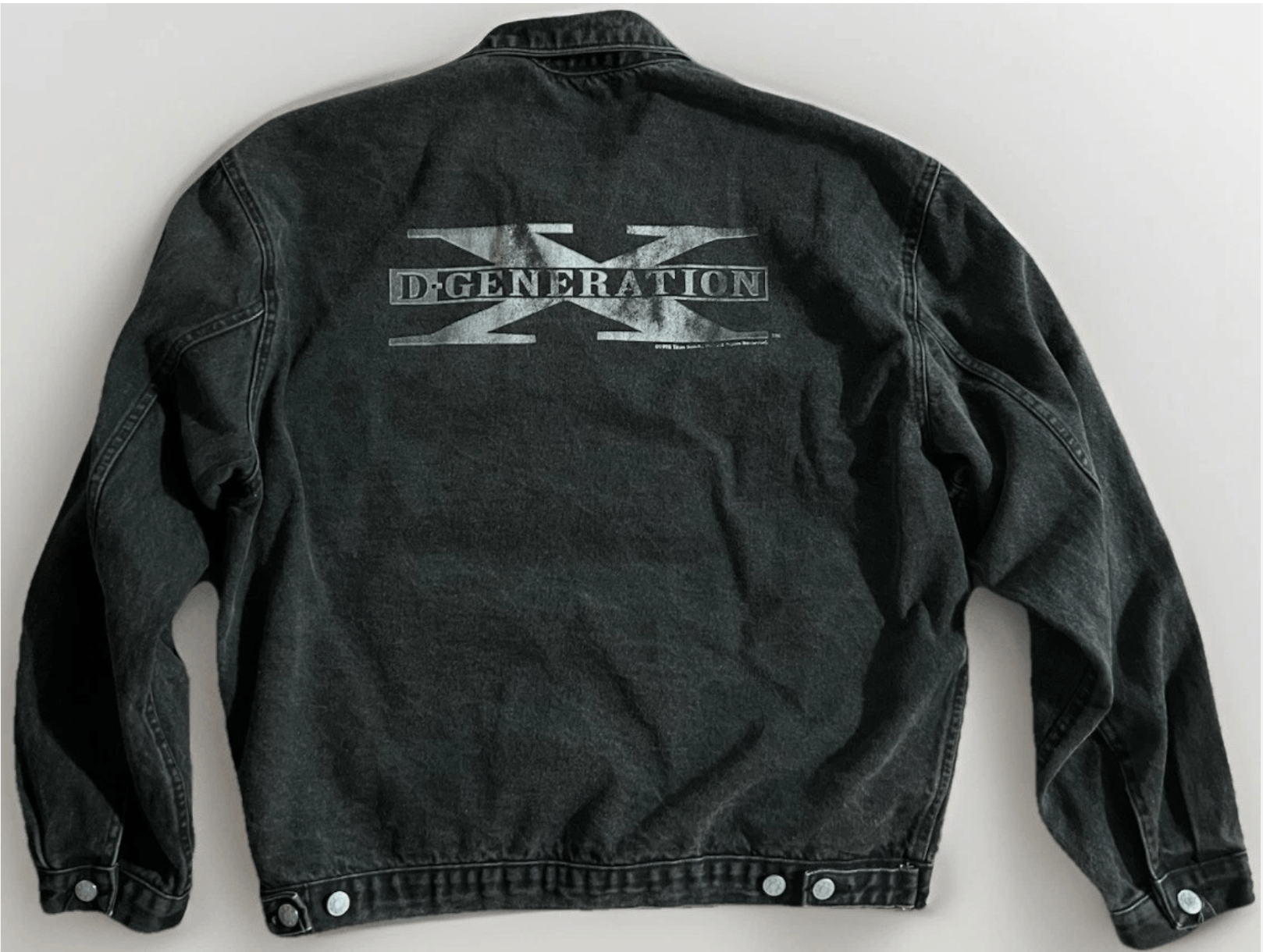 WWF WWF 1998 Degeneration X Black Denim Jacket Sz 90s Size US S / EU 44-46 / 1 - 1 Thumbnail