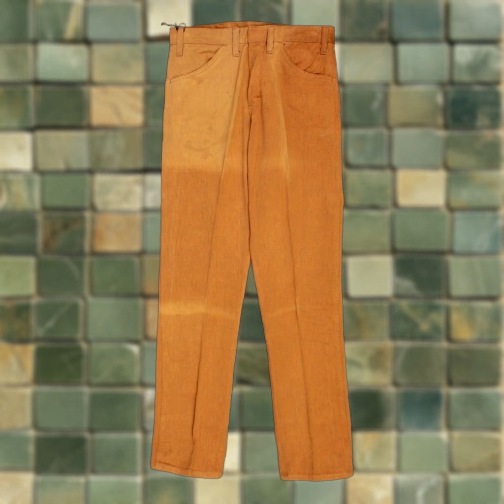Vintage VINTAGE Men’s VTG 1960s NOS Khaki / Tan Tapered Pants Sz 29x30 60s Male Casuals Mens Size US 29 - 1 Thumbnail