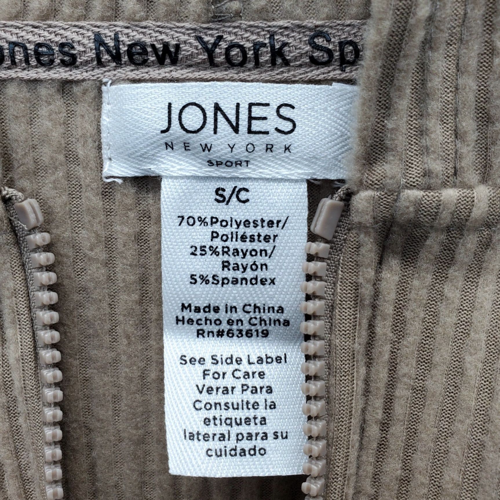 Jones New York Jones New York Hoodie Womens Small Brown Sport Rib Breathable Thumb Hole Sleeve Size S / US 4 / IT 40 - 4 Thumbnail