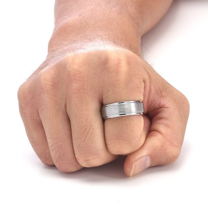 Designer × Japanese Brand Tungsten Steel Band Ring Size ONE SIZE - 1 Thumbnail
