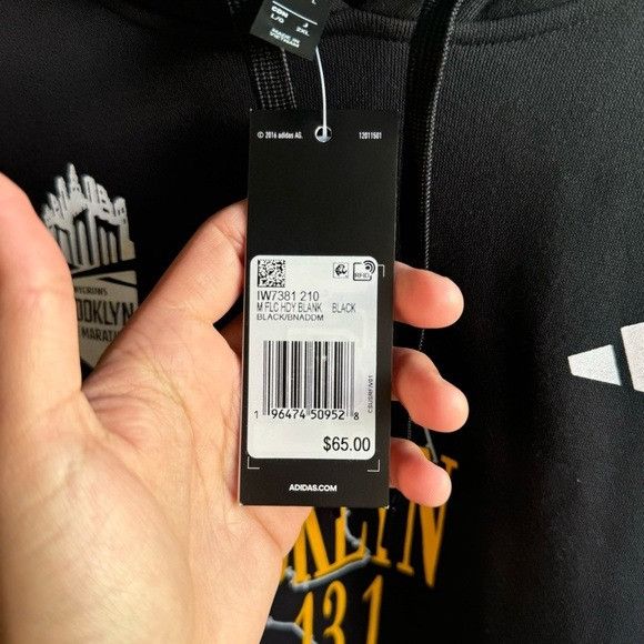 Adidas NWT ADIDAS x NYC RUNS BROOKLYN HALF MARATHON BLACK HOODIES S Size US L / EU 52-54 / 3 - 2 Thumbnail