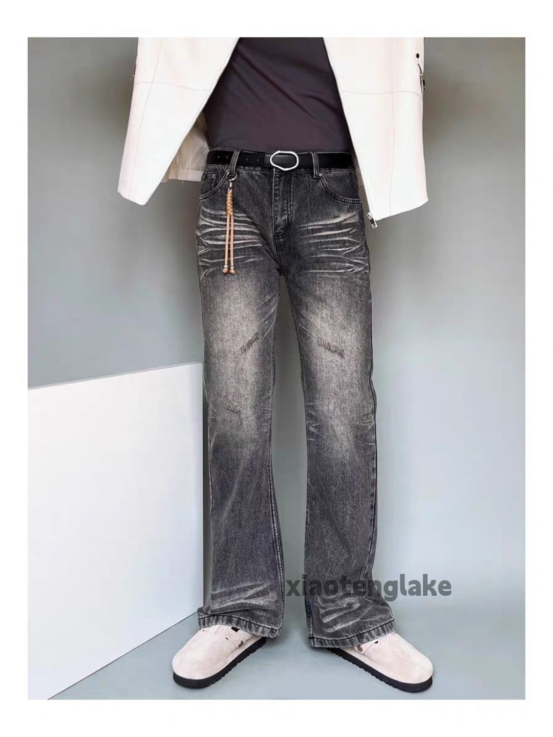 Jean × Vintage washed faded punk grunge bootcut yuppie flared jeans Size US 30 / EU 46 - 5 Thumbnail