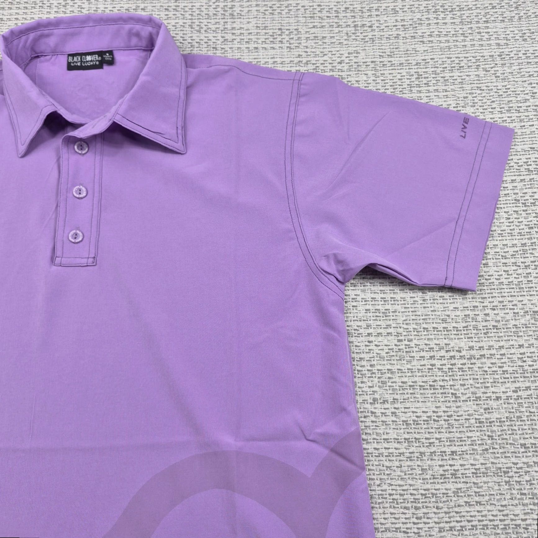 Vintage Black Clover Polo Shirt Mens Small Purple Live Lucky Performance Clover Logo Shirt mens Small Purple Black Clover Polo Shirt Size US S / EU 44-46 / 1 - 2 Thumbnail