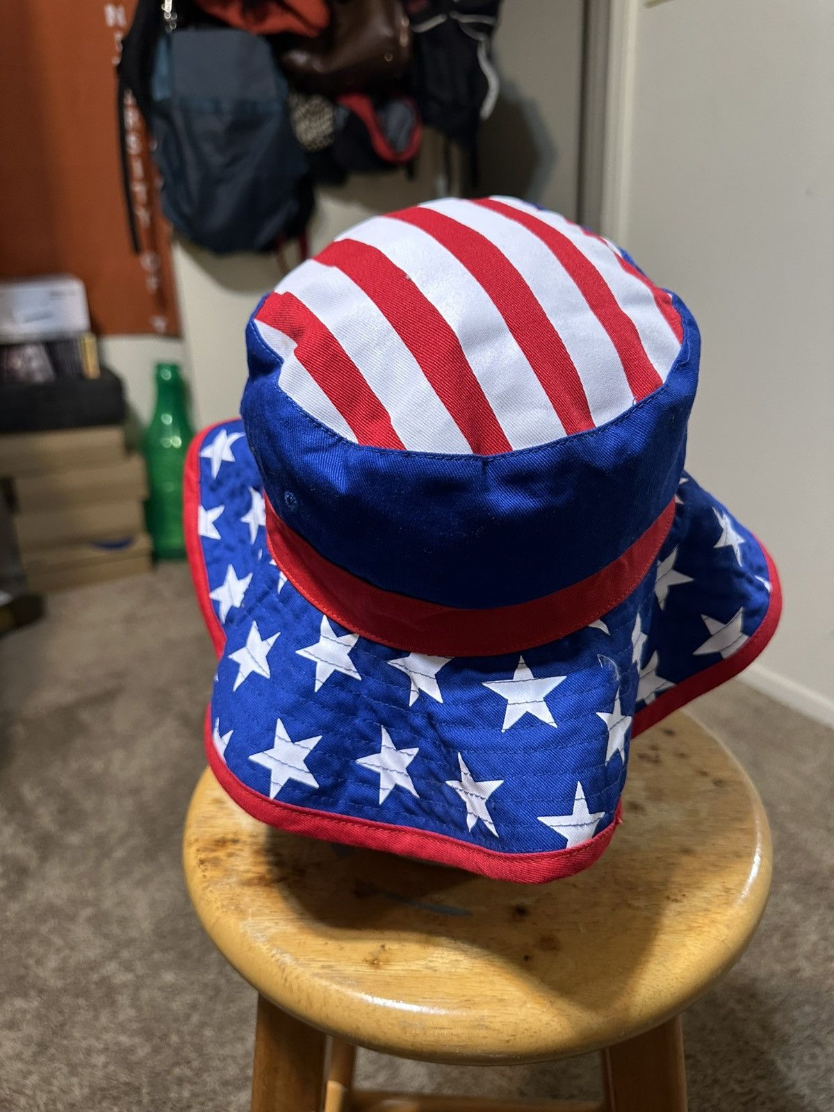 Nike × Vintage Vintage 4th of July “red, white & blue” bucket hat 90s Size ONE SIZE - 4 Thumbnail