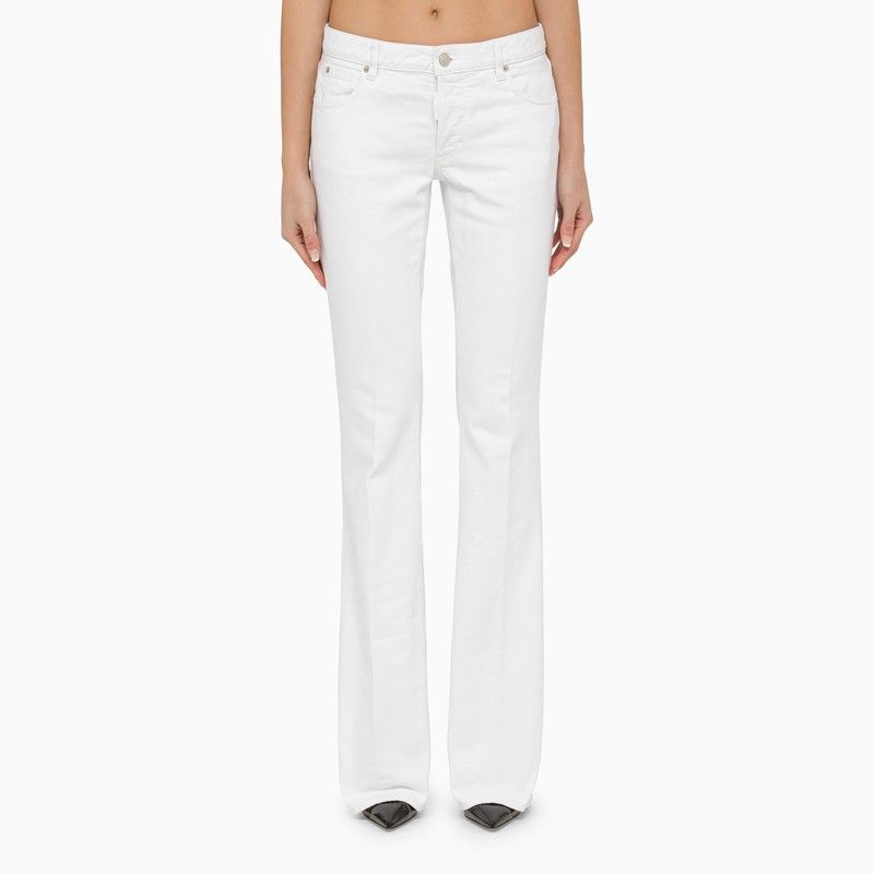 image of Dsquared2 White Denim Trousers, Women's (Size 26)