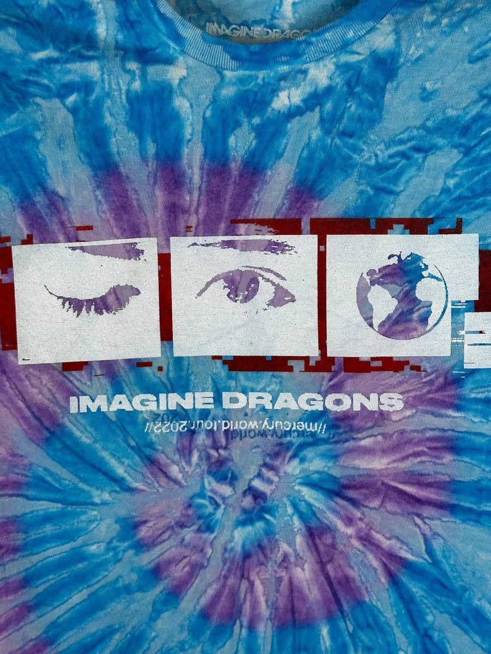 Band Tees Imagine Dragons 2022 Mercury Tye Dye Album T Shirt Size US M / EU 48-50 / 2 - 5 Thumbnail