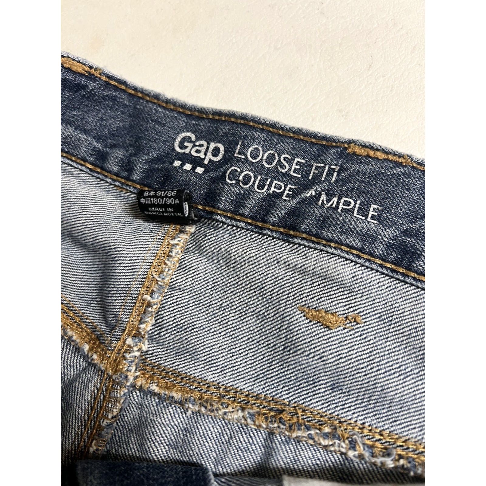 Gap Gap Jeans 1969 Denim 38x33 Mens Blue Loose Relaxed Fit Regular 5-Pocket Denim Jeans Size US 38 / EU 54 - 5 Thumbnail