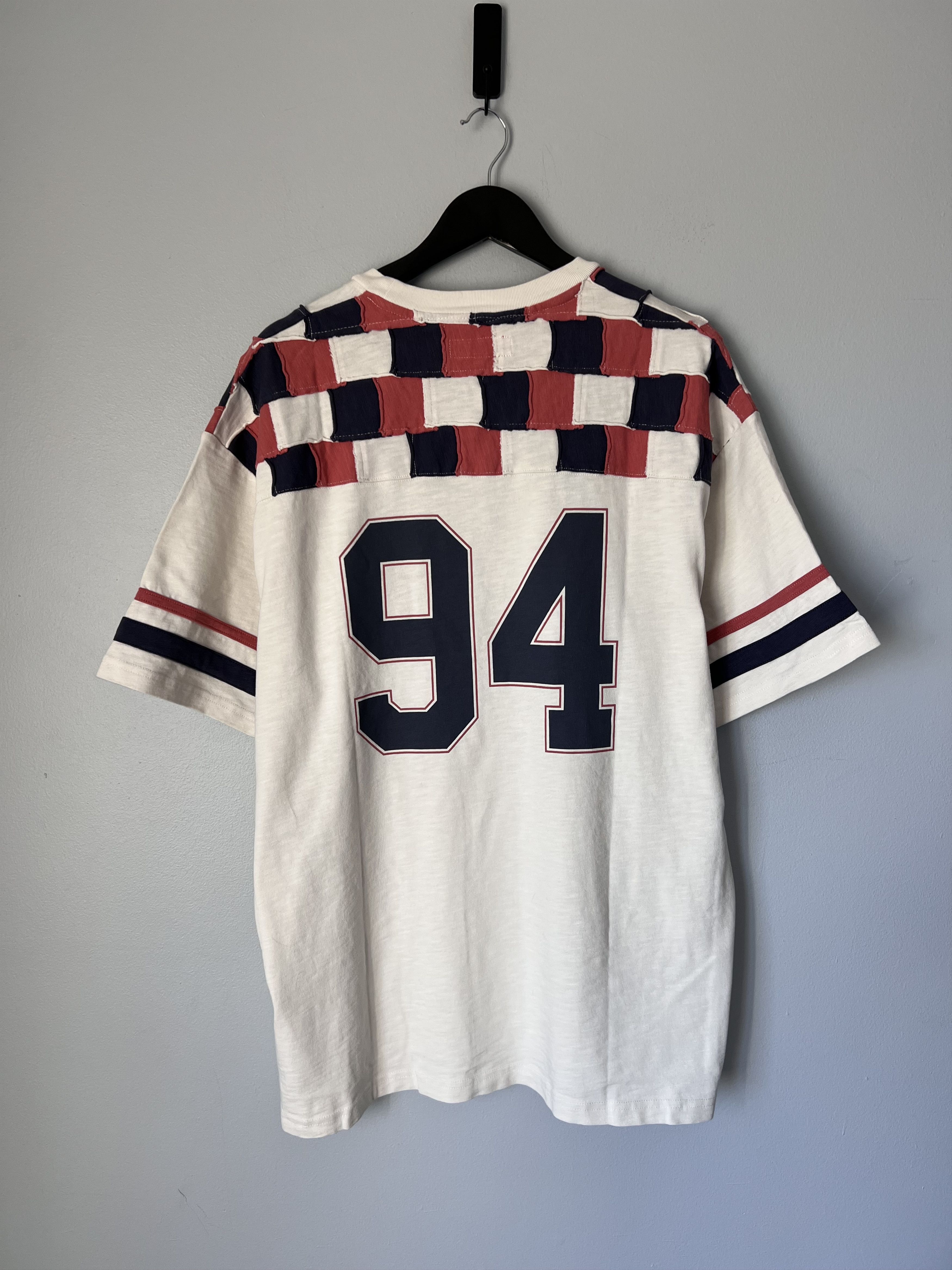 Supreme Patchwork Yoke Football Top in Stone