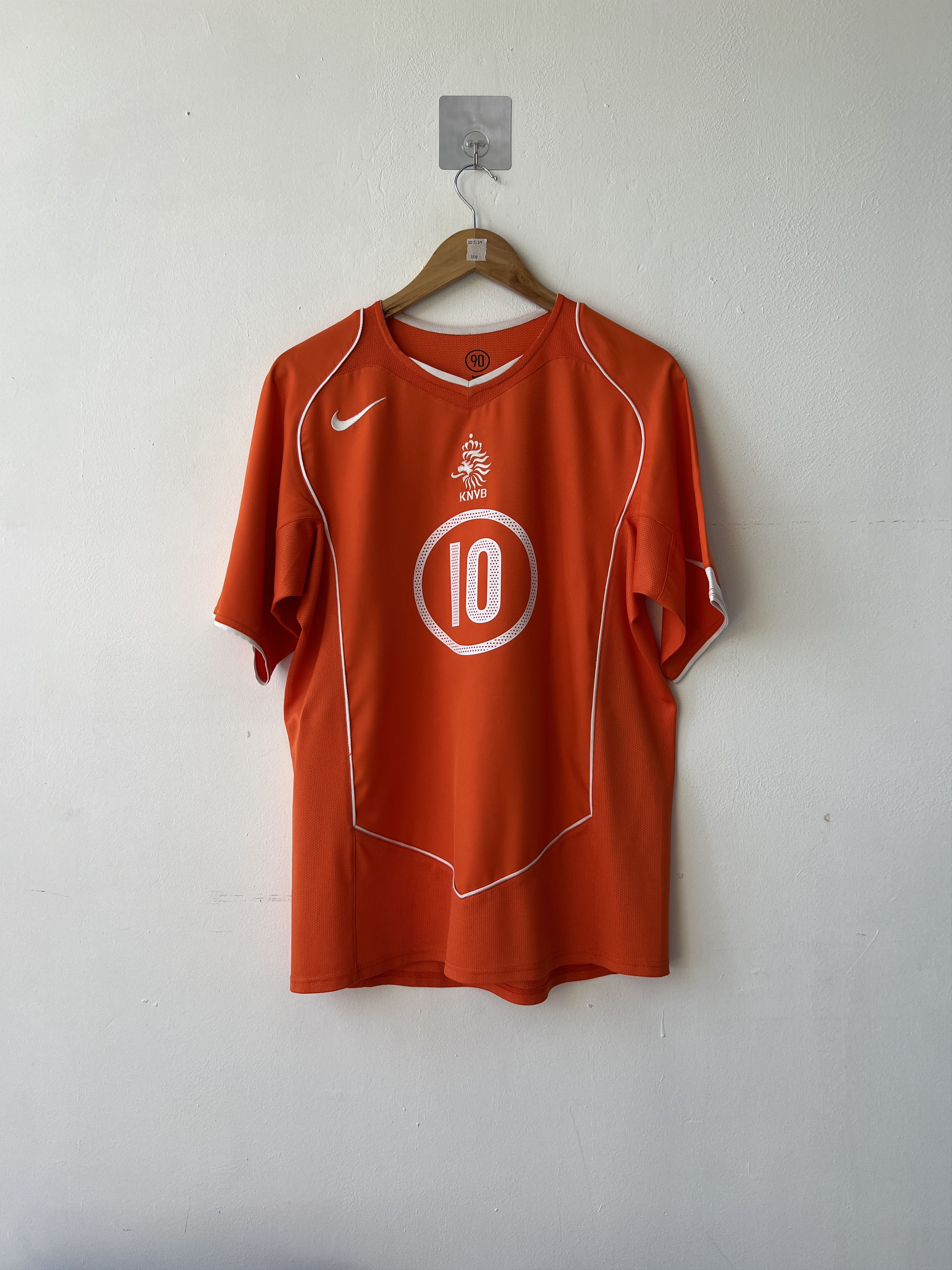 Nike (M) Holland 2004-06 Home Kit v. Nistelrooy #10 Size US M / EU 48-50 / 2 - 2 Thumbnail
