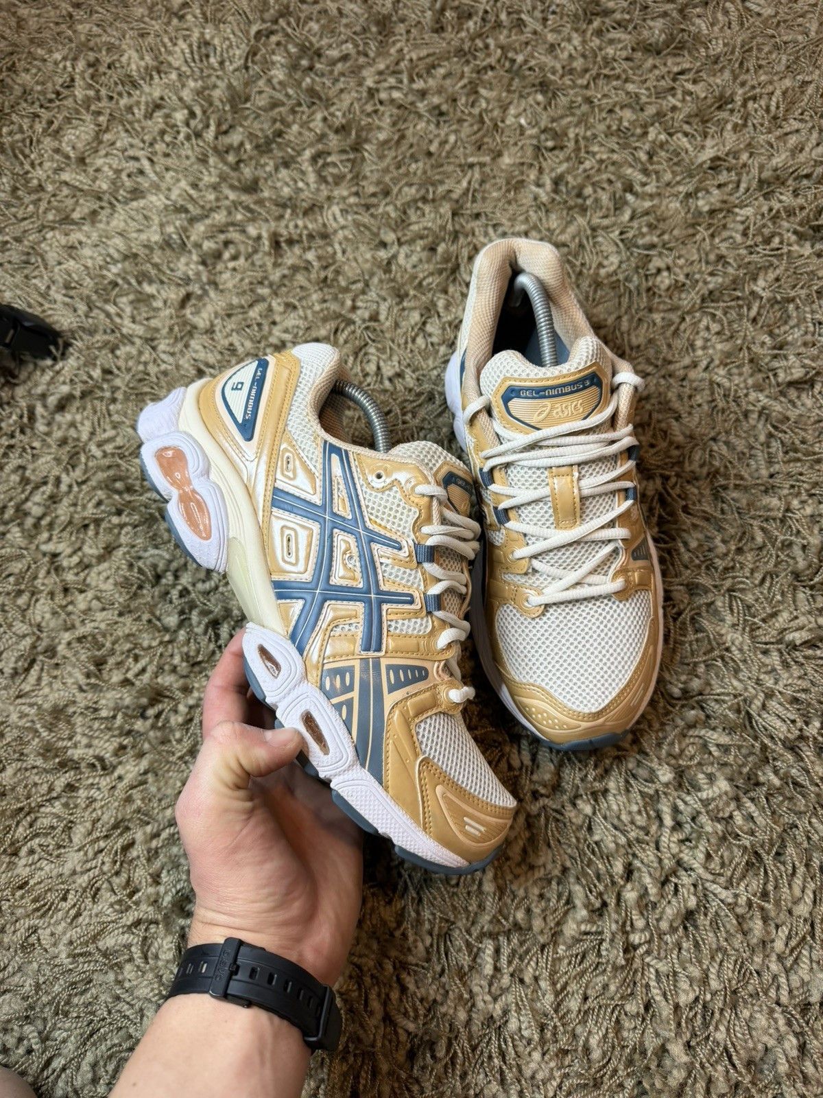 Asics Asics Gel Nimbus 9 Cream Ironclad Size 10 1/2 Size US 10 / IT 40 - 3 Thumbnail