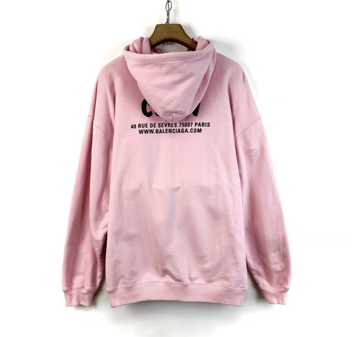 Balenciaga Balenciaga Pink Crew Logo Print Hoodie K12 Size M / US 6-8 / IT 42-44 - 2 Thumbnail