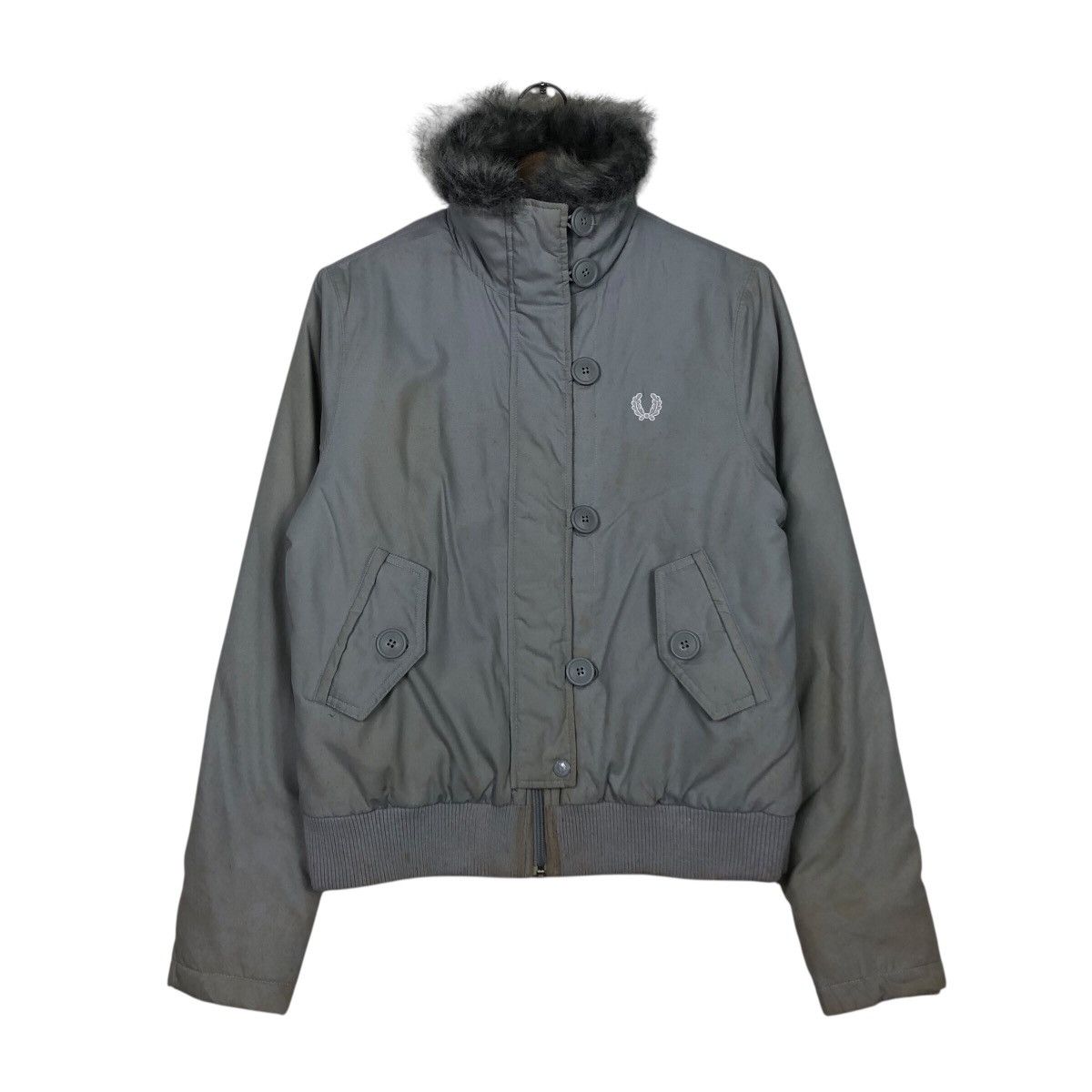 Fred Perry 📌Vintage Biker Jacket Rich Grey Fred Perry Mink Fur Collar Size US M / EU 48-50 / 2 - 2 Thumbnail