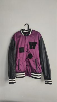 H&M Men's The Weeknd Varsity Jacket Purple Black Small