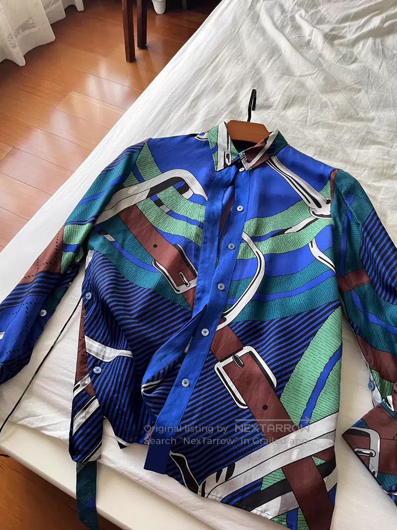 Hermes Hermes Silk Shirt Size XXS / US 00 / IT 34 - 2 Thumbnail