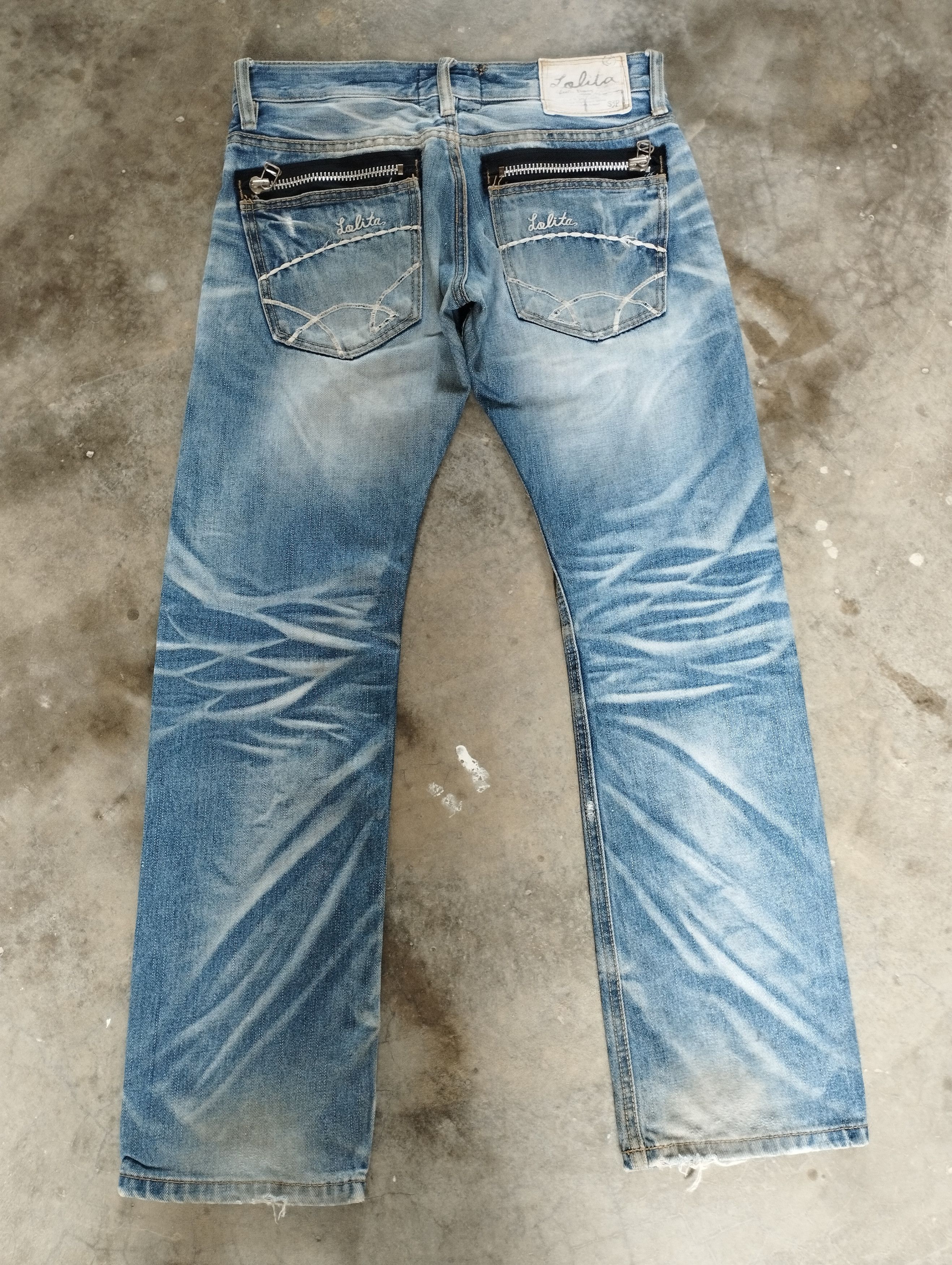 Tornado Mart Stone Wash Jeans Lolita Roargun x Yoshitomo Nara Claws Jeans Size US 31 - 2 Thumbnail