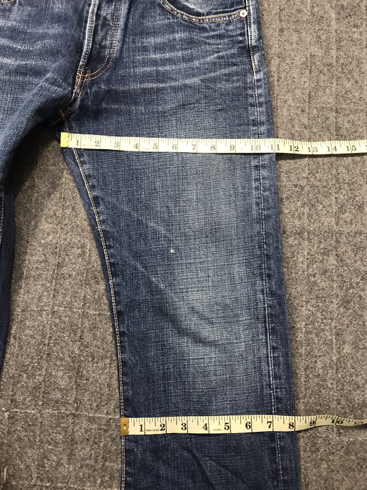 Japanese Brand Quadro Studio Ecru Japan Buttonfly Indigo Denim Size US 32 / EU 48 - 12 Thumbnail