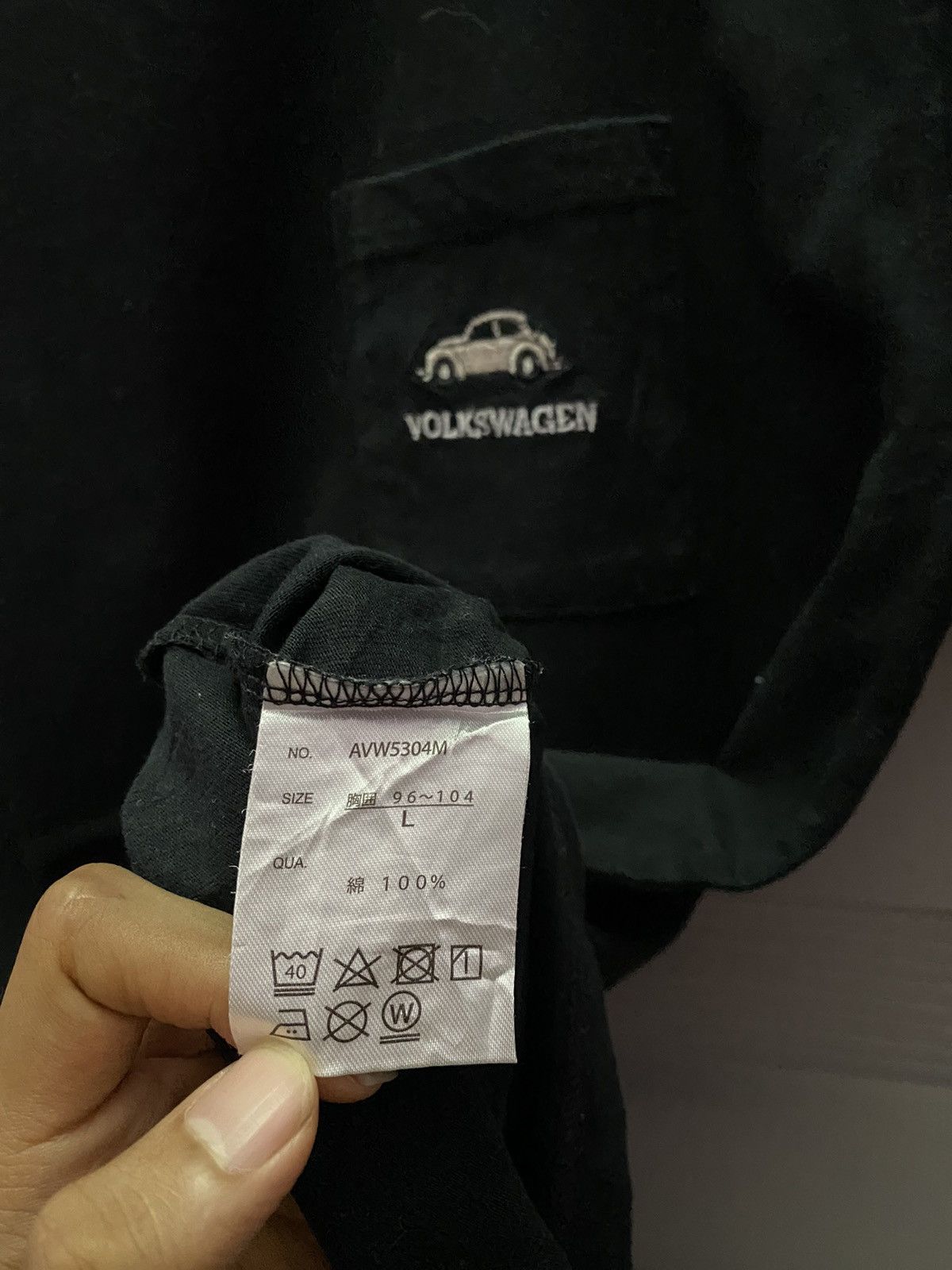 Vintage Volkswagen Embroidered Logo Official Licensed Pocket Tee Size US L / EU 52-54 / 3 - 8 Thumbnail