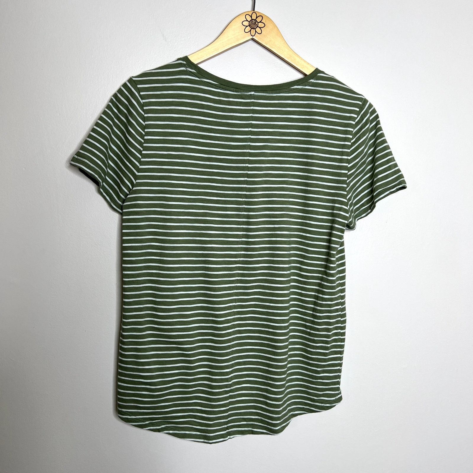 Gap Gap Green Striped Easy Tee Pocket Top Size M / US 6-8 / IT 42-44 - 4 Thumbnail