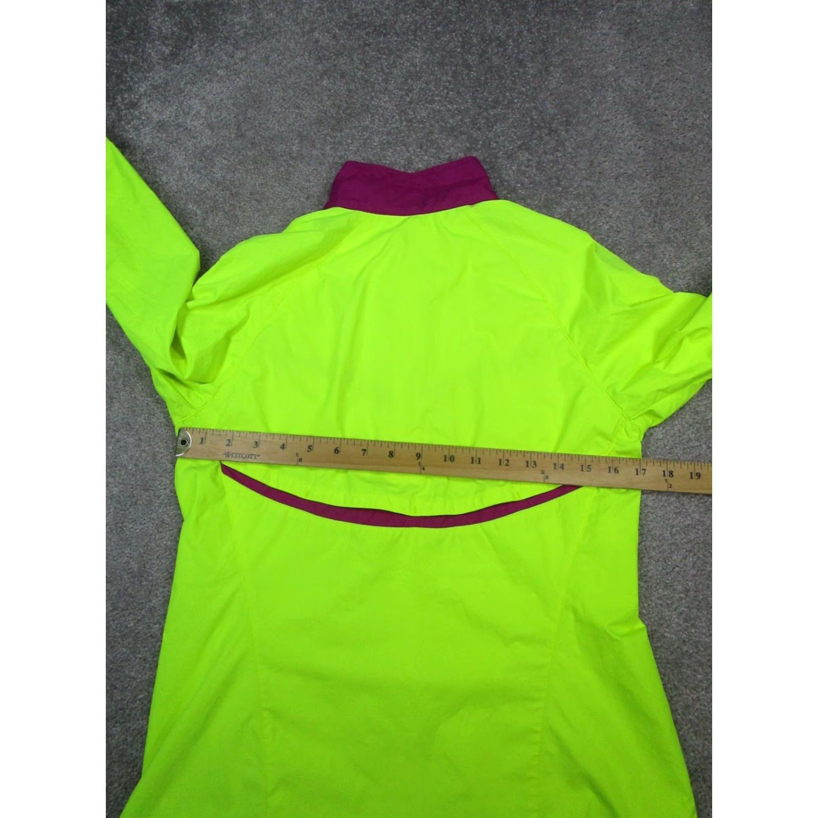 Nike Nike Jacket Women's Small Yellow Full Zip Windbreaker Running Activewear Size S / US 4 / IT 40 - 5 Thumbnail