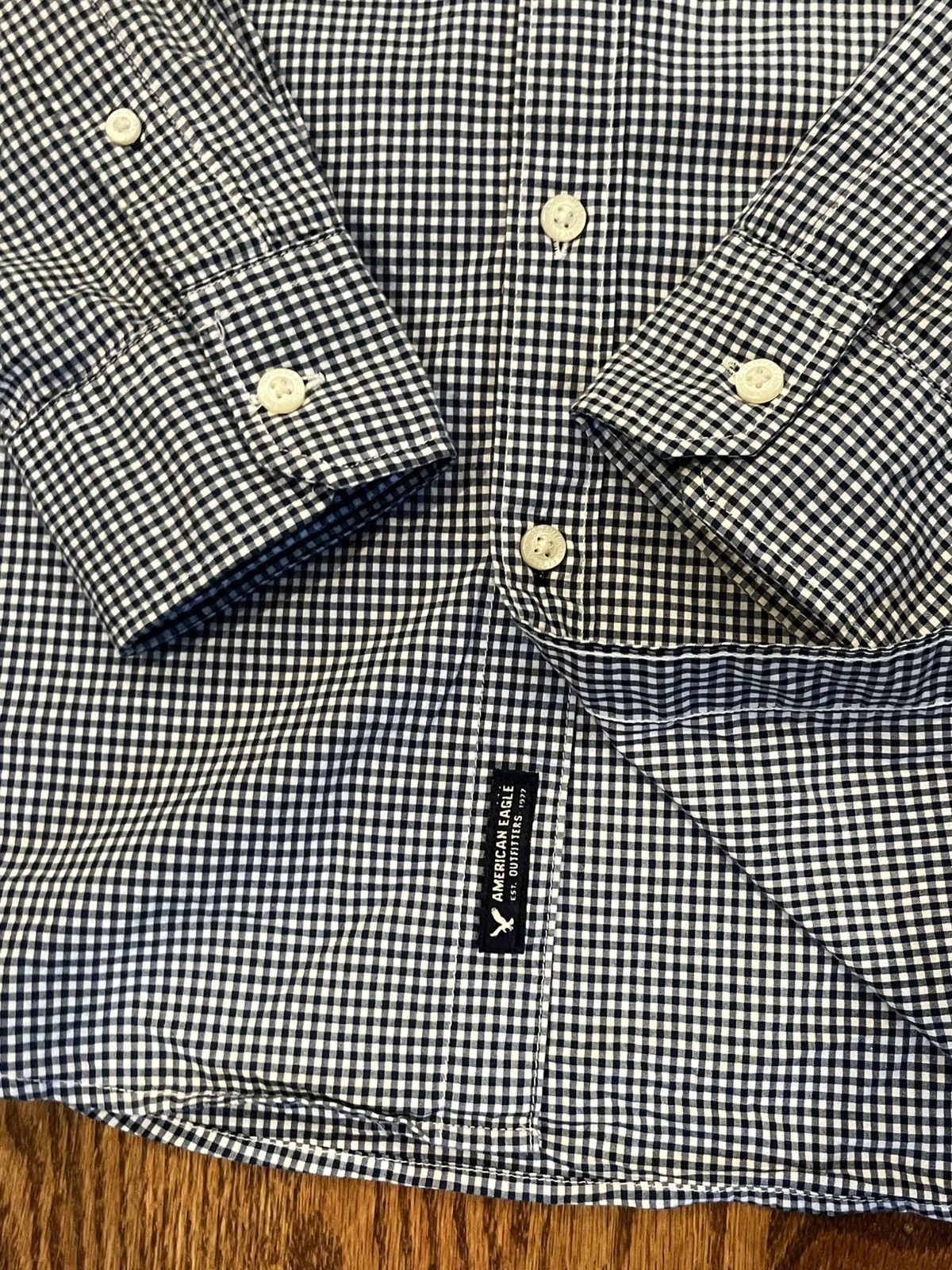 American Eagle Outfitters American Eagle Gingham Check Men’s Button Down Shirt Size US S / EU 44-46 / 1 - 4 Thumbnail