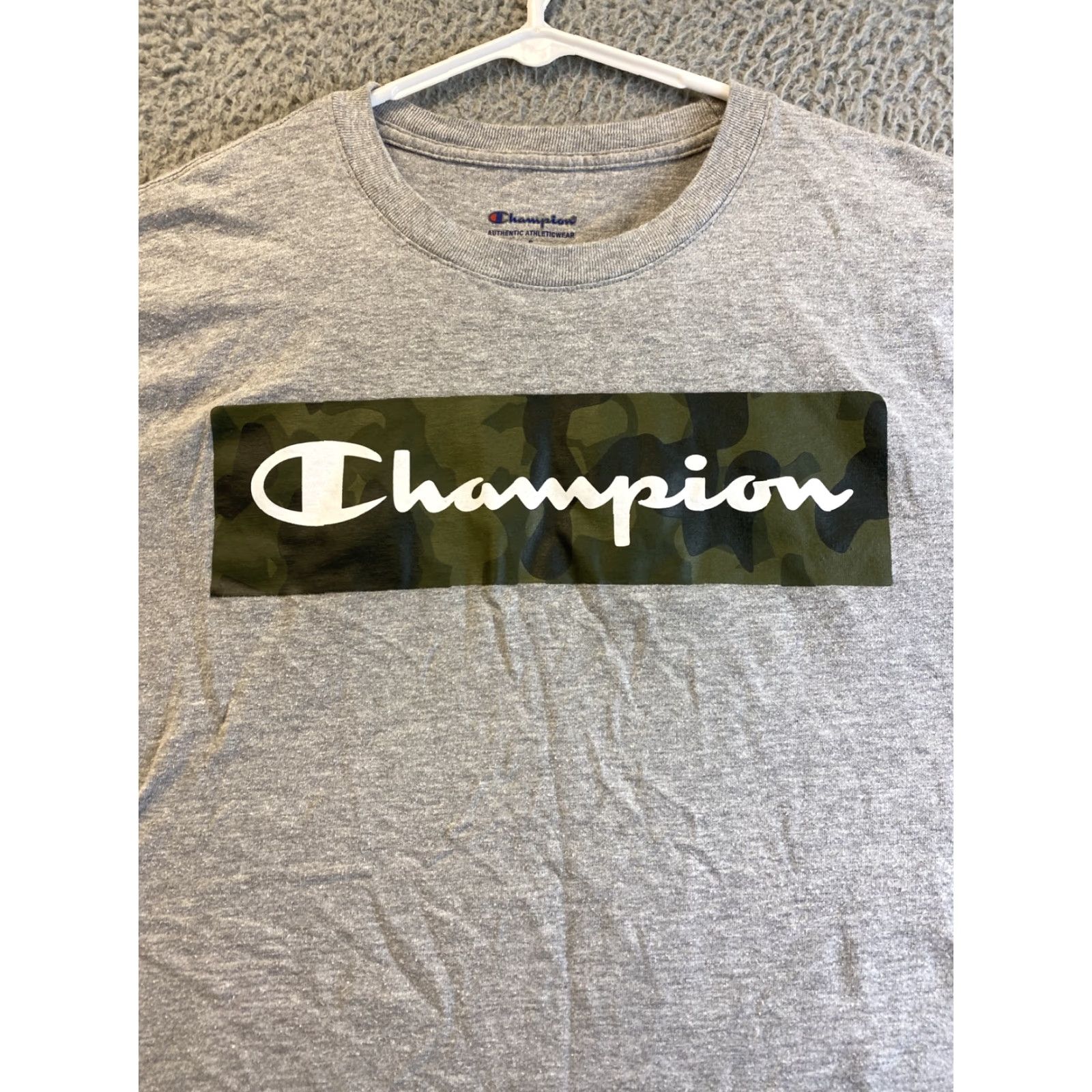 Champion Champion Men’s T-Shirt Size S Gray Basic Tee Regular Fit Sportswear Size US S / EU 44-46 / 1 - 2 Thumbnail