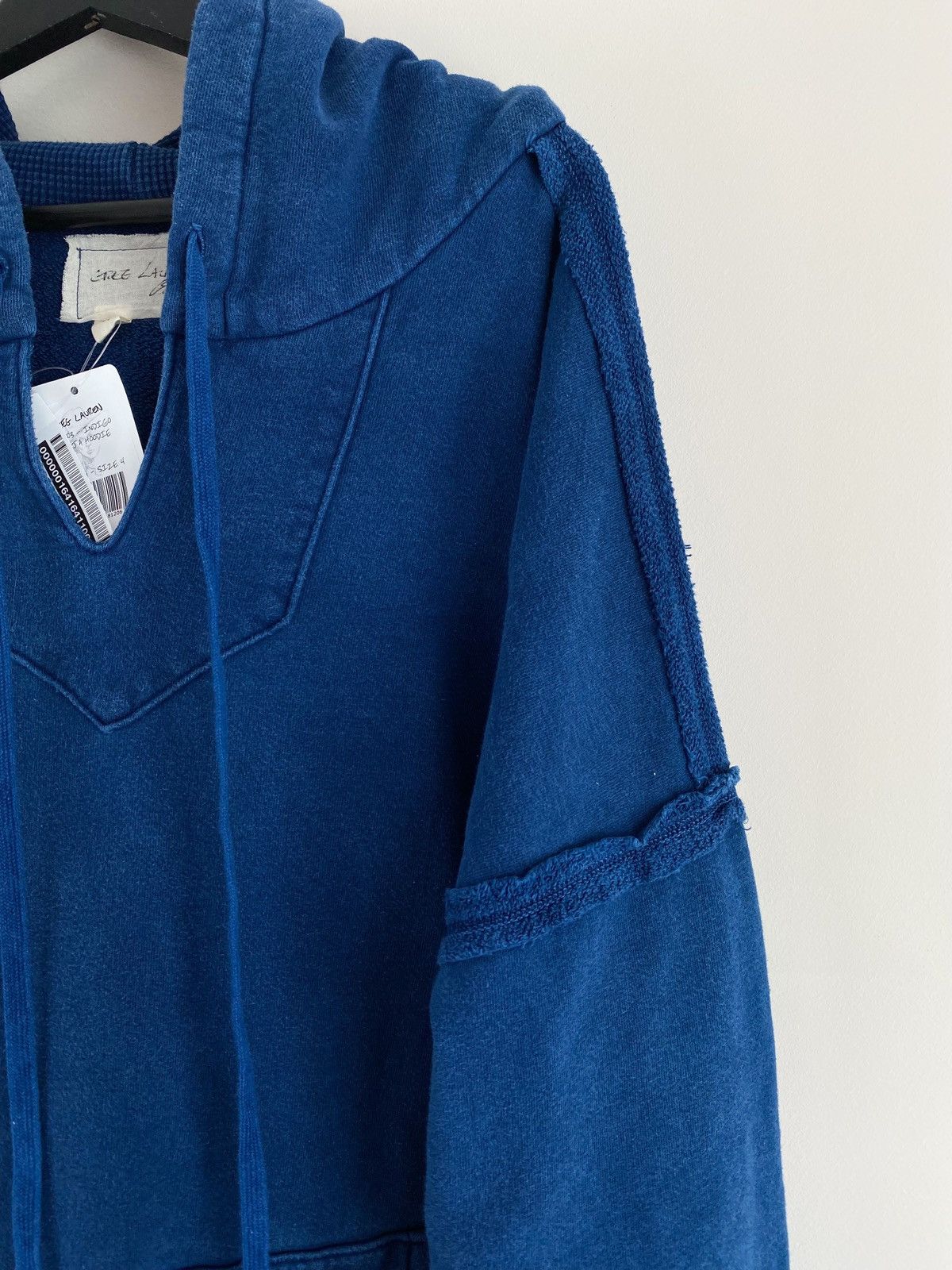 Greg Lauren Greg Lauren Oversized hoodie with side slits in blue Size US XL / EU 56 / 4 - 8 Thumbnail
