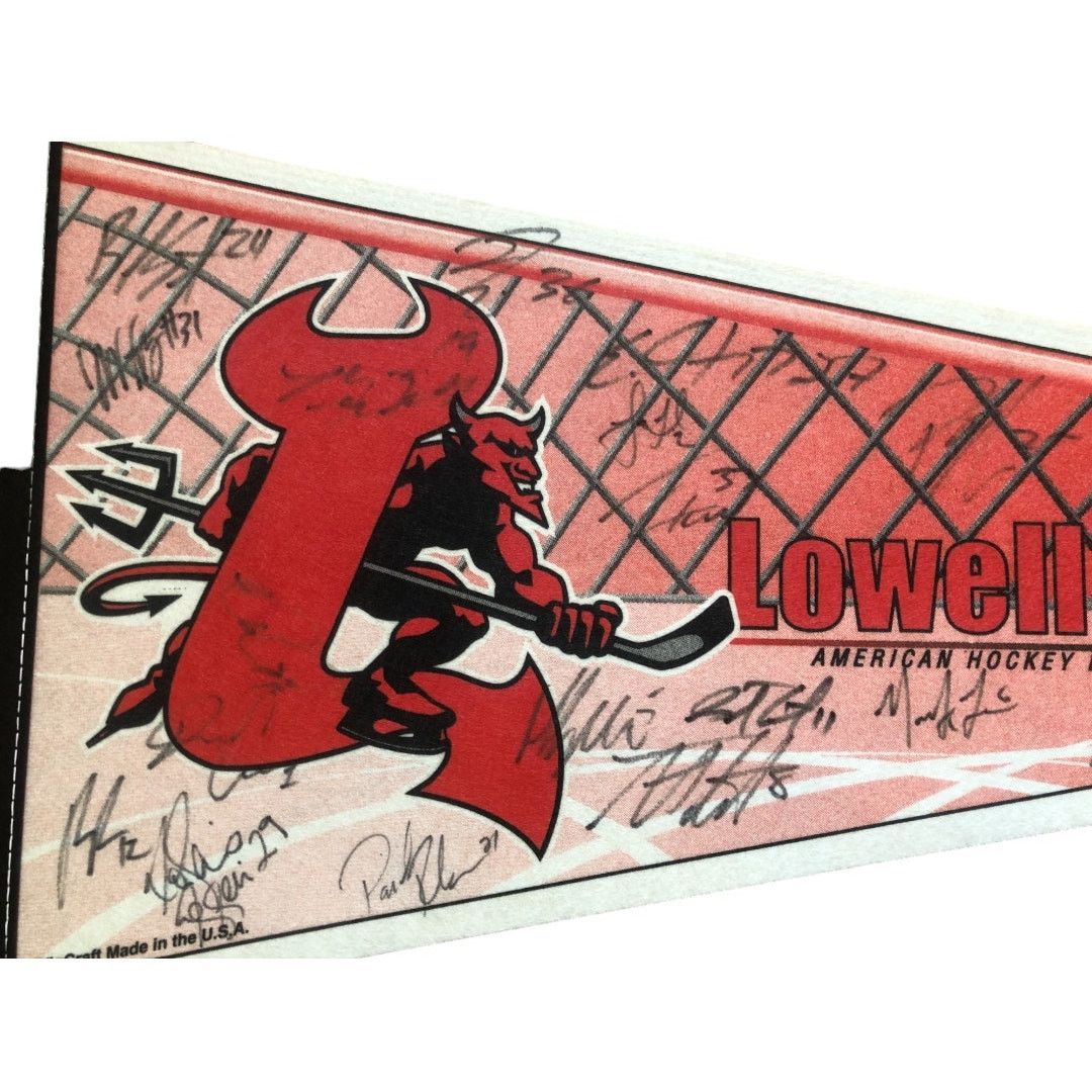 Other Lowell Devils AHL Hockey 2008-09 Team Signed Pennant Size ONE SIZE - 4 Thumbnail