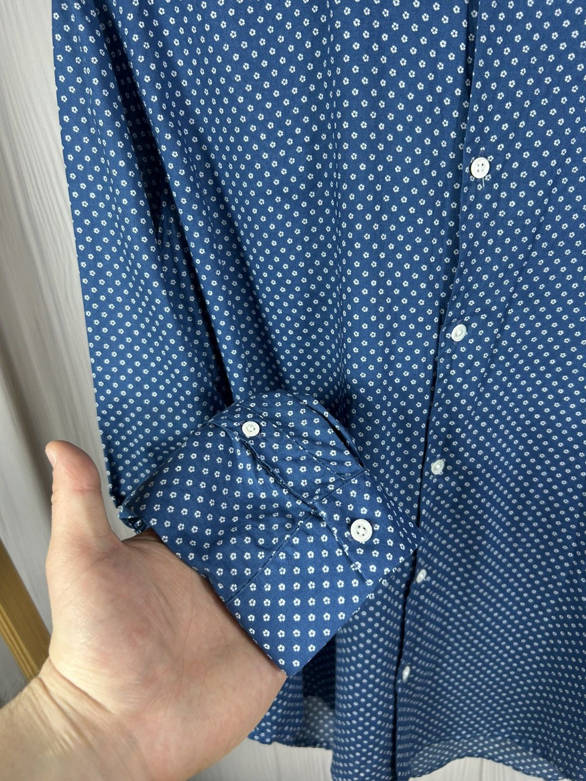 Sandro Sandro Paris Mini Floral Cotton Shirt Button Size XL Size US XL / EU 56 / 4 - 5 Thumbnail