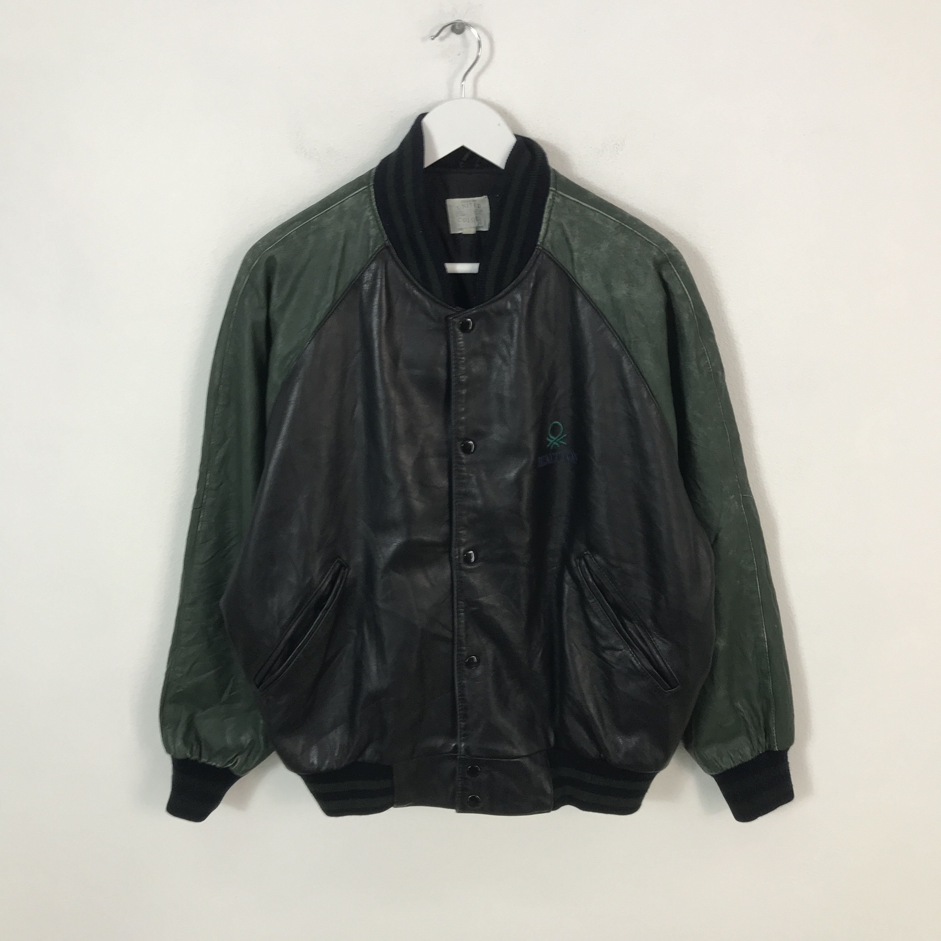 United Colors Of Benetton united Colors Of benetton Leather varsity jacket Size US L / EU 52-54 / 3 - 1 Thumbnail