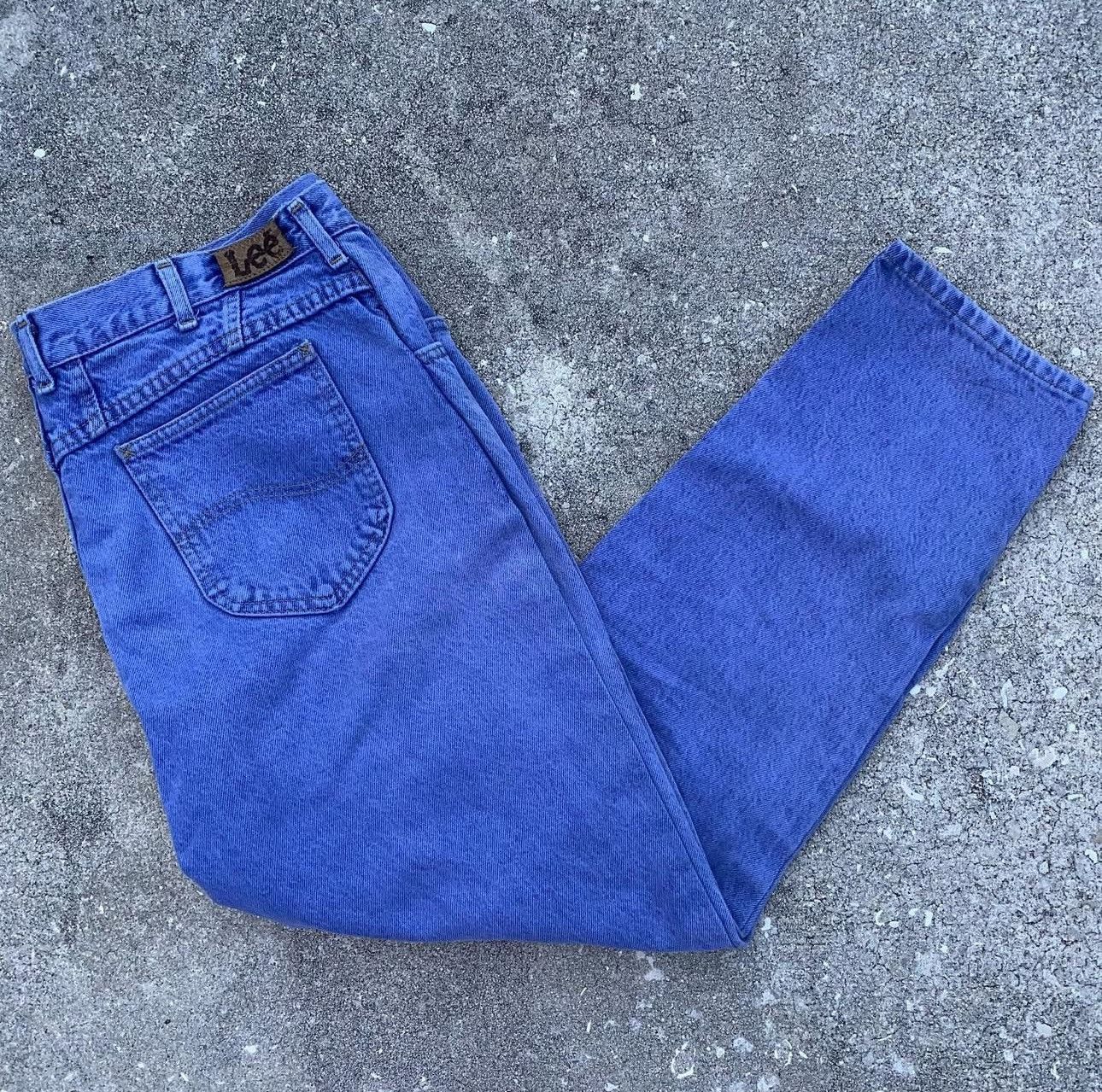 Lee Vintage 90s Lilac Lee Jeans Size 38" / US 16 / IT 52 - 1 Thumbnail