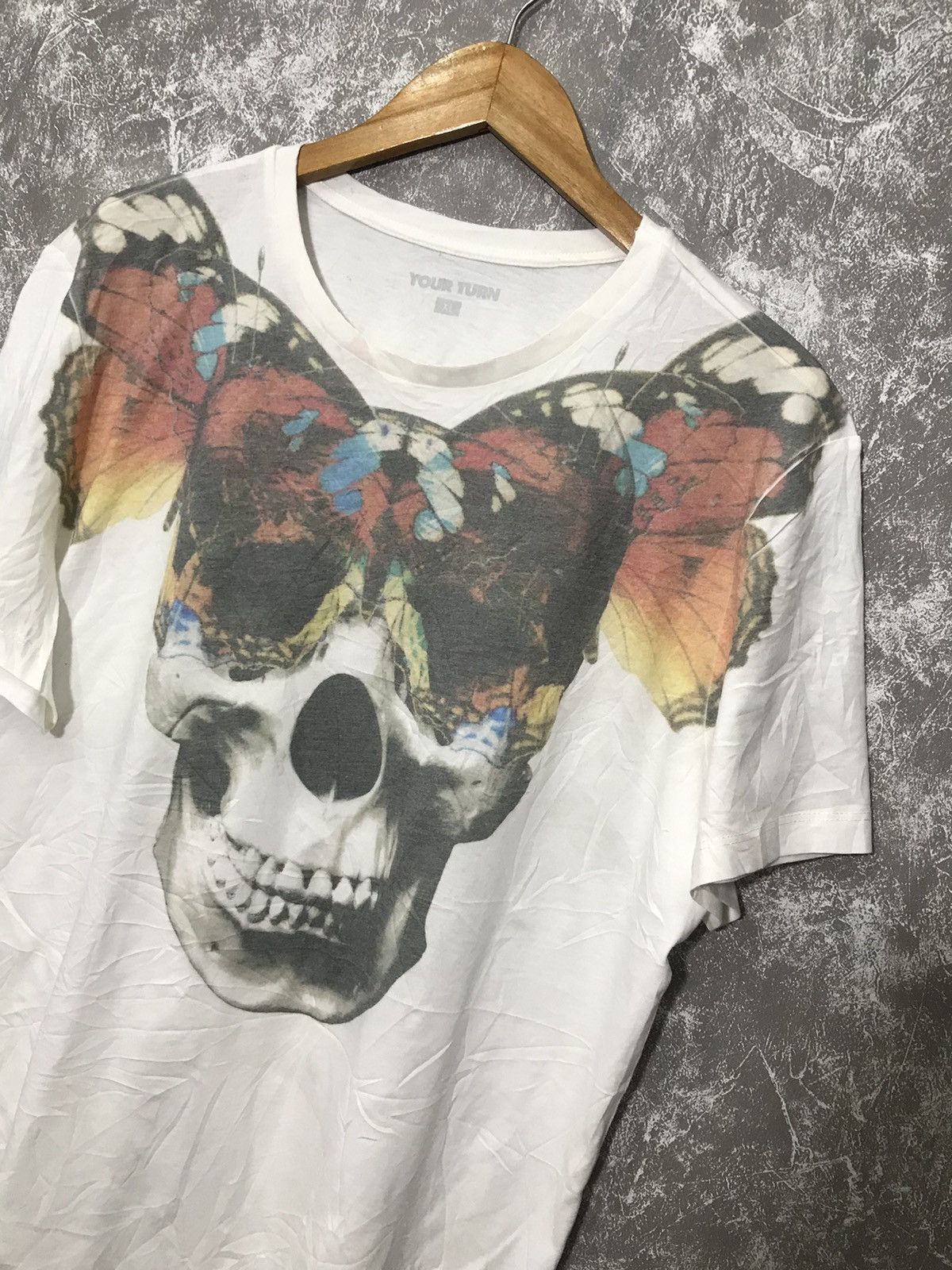Affliction × Ed Hardy × Southpole Your Turn Affliction Skull Butterfly Y2K Graphic Tee Size US XL / EU 56 / 4 - 2 Thumbnail