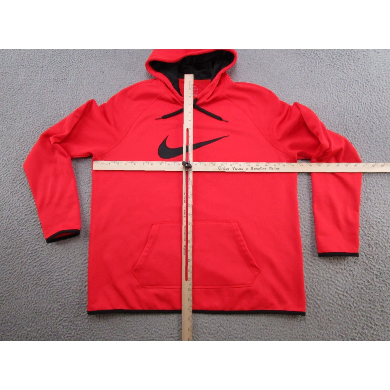 Nike Nike Therma Ladies Hoodie Pullover Red XL Sweatshirt 803443 Swoosh Logo Pockets Hooded Thumb Hole Sports Activewear Winter Fall Size XL / US 12-14 / IT 48-50 - 6 Thumbnail