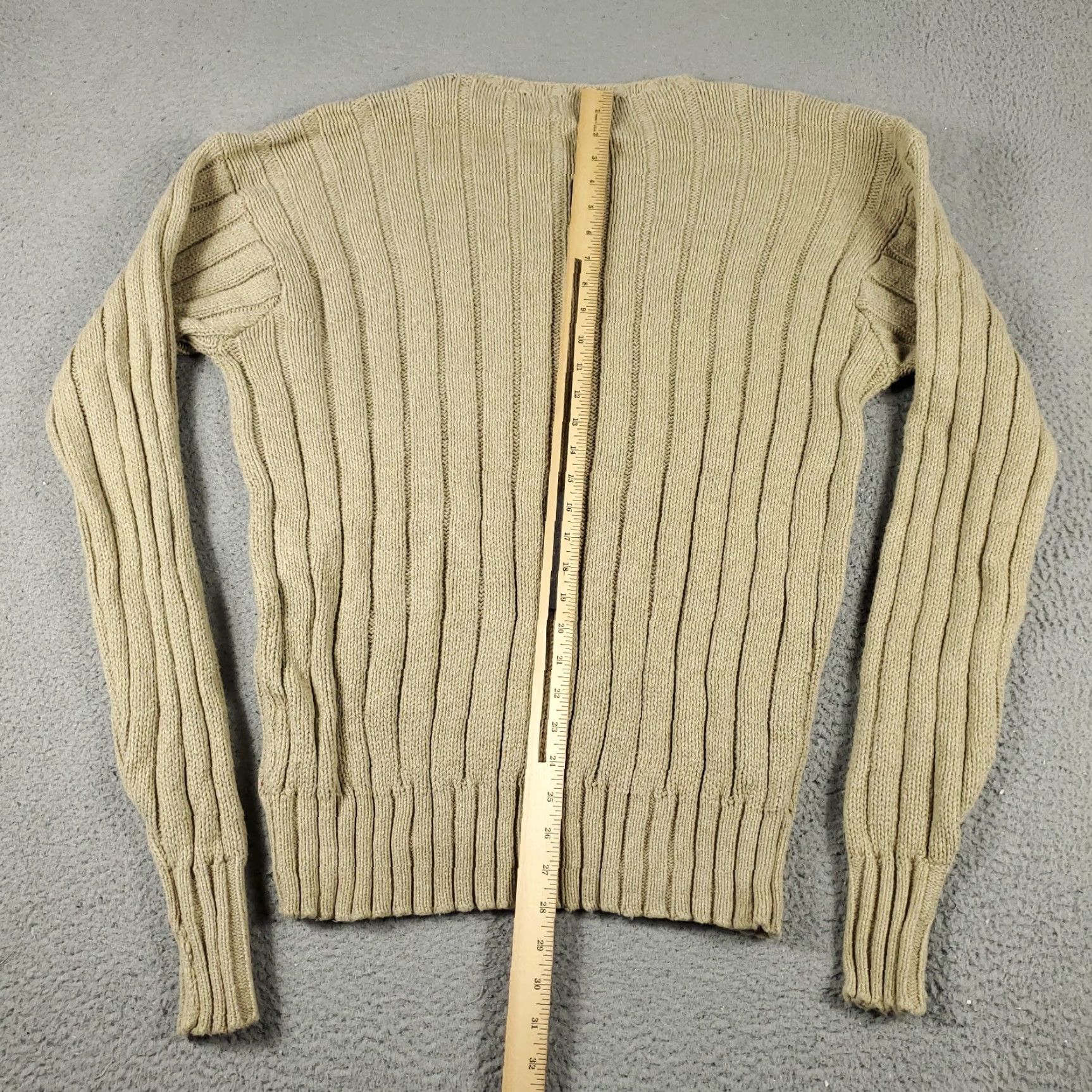 Ralph Lauren VINTAGE Ralph Lauren Sweater Womens XL Beige Knit Pullover Long Sleeve Crew Neck Classic Sports Size XL / US 12-14 / IT 48-50 - 6 Thumbnail
