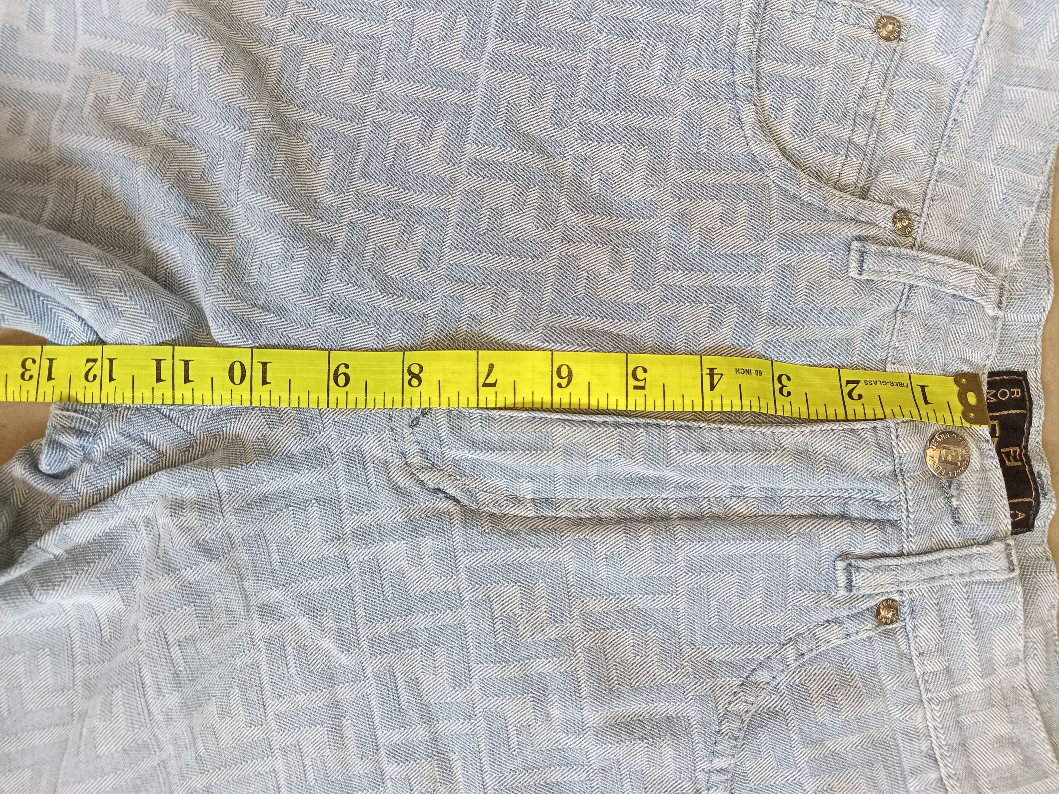 Fendi × Vintage Vtg Fendi Zucca Monogram Denim High Waist Jeans Size 26" / US 2 / IT 38 - 5 Thumbnail