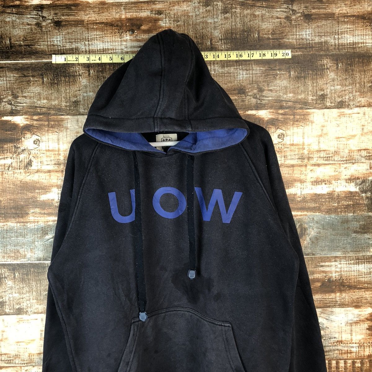 Japanese Brand UOW Black sweatshirt Hoodie #A2030 Size US L / EU 52-54 / 3 - 2 Thumbnail