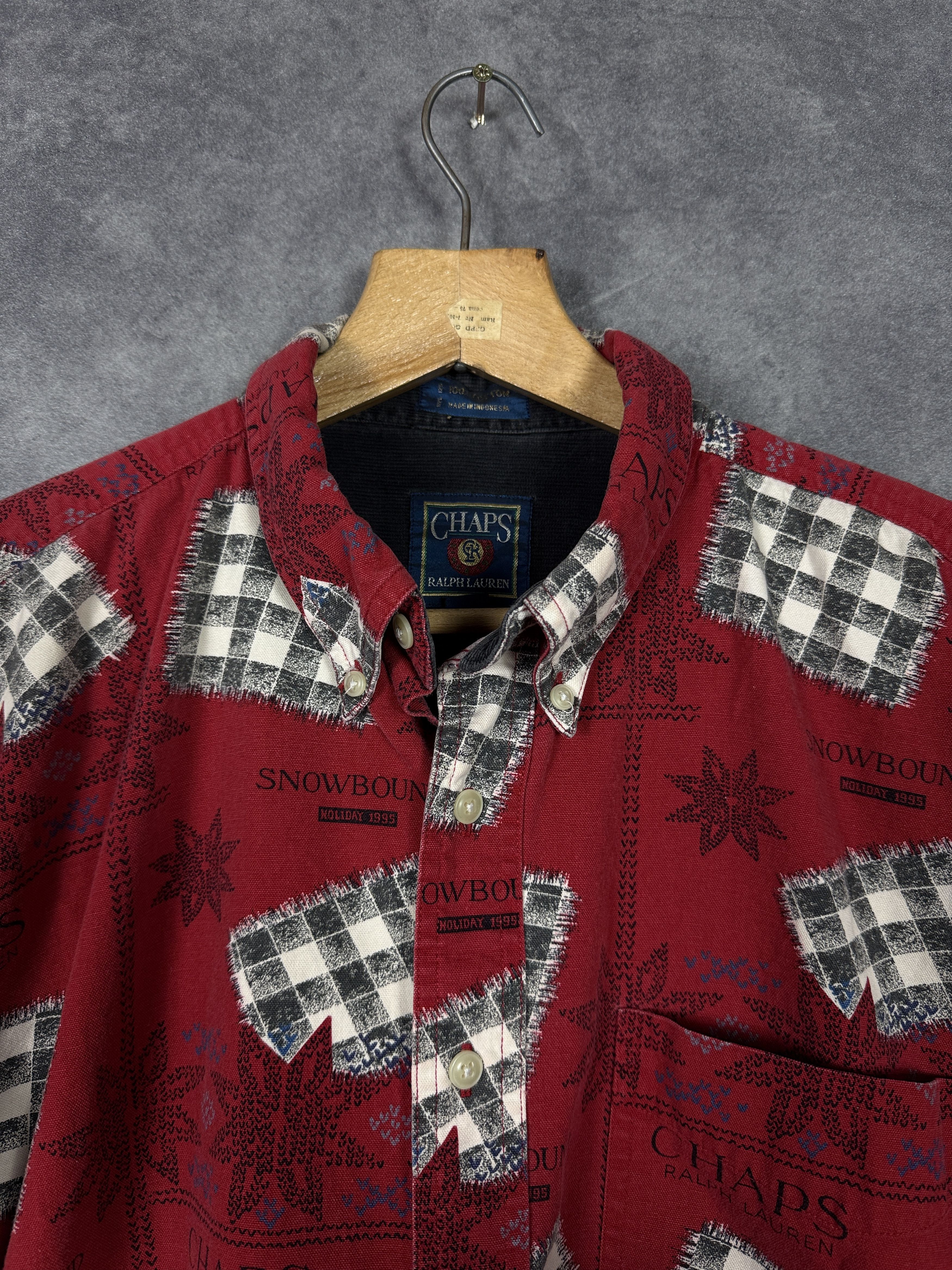 Chaps Ralph Lauren Ralph Lauren CHAPS red shirt long sleeve all over print Size US XL / EU 56 / 4 - 3 Thumbnail